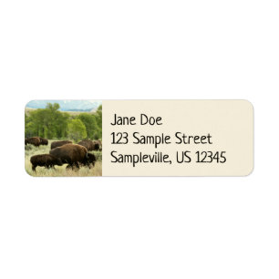 Wyoming Bison Return Address Label
