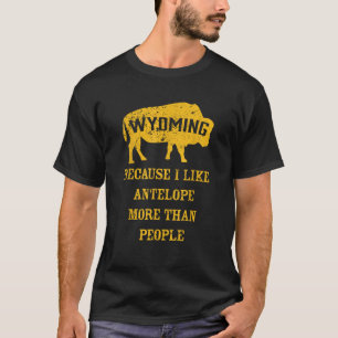 Wyoming Buffalo Vintage Distressed State Pride T-Shirt