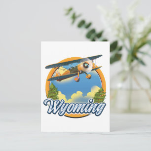 Wyoming Cartoon logo Invitation Postcard