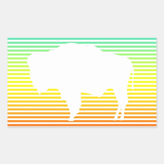 wyoming chill fade rectangular sticker (Front)