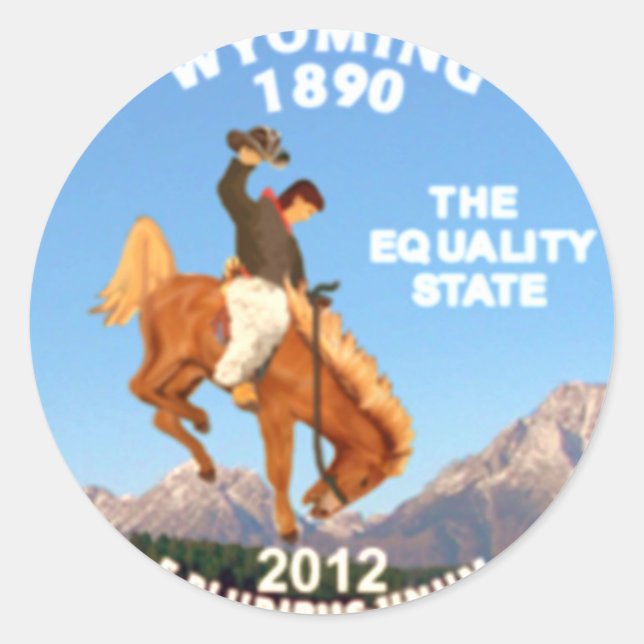 Wyoming Classic Round Sticker (Front)