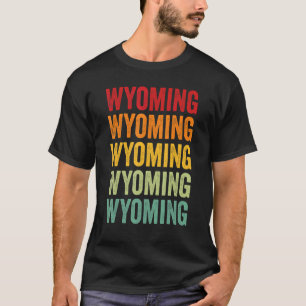 Wyoming County New York Rainbow Text Design T-Shirt
