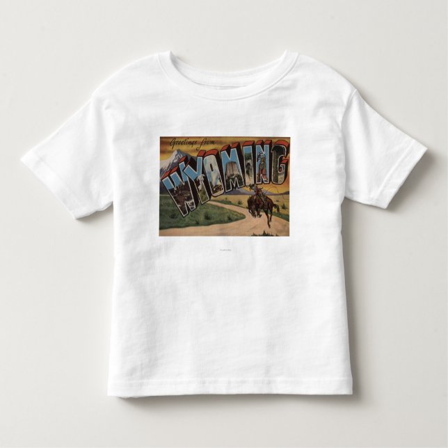 Wyoming (Cowboy)Large Letter ScenesWyoming Toddler T-Shirt (Front)
