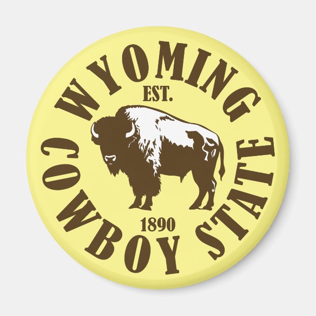 Wyoming,Cowboy State Magnet (Front)