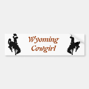 Wyoming Cowgirl Bumper Sticker