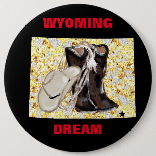 WYOMING DREAM 6 CM ROUND BADGE
