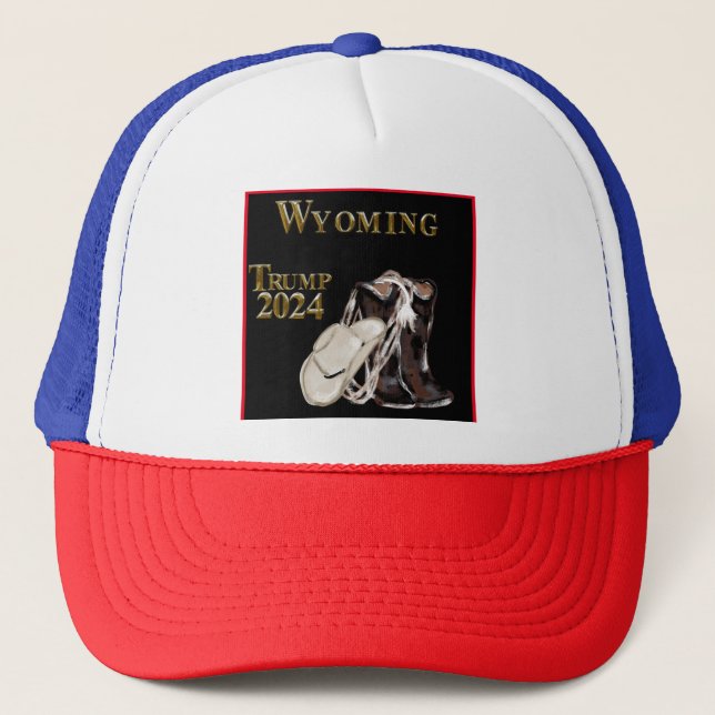 WYOMING DREAM    WATCH TRUCKER HAT (Front)