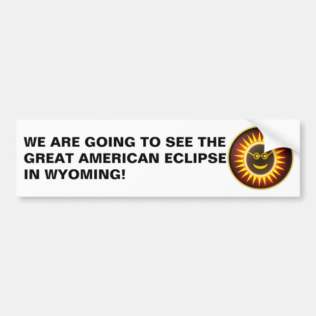 Wyoming Eclipse Bumper Sticker (Front)