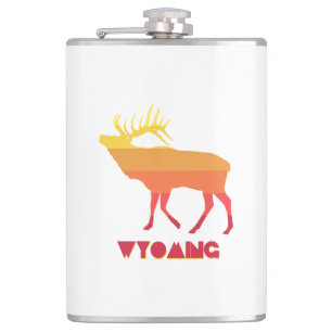 Wyoming Elk Hip Flask