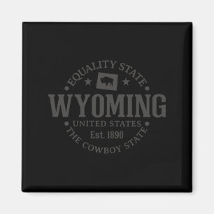 Wyoming Equality State Est 1890 Vintage Cowboy Sta Magnet