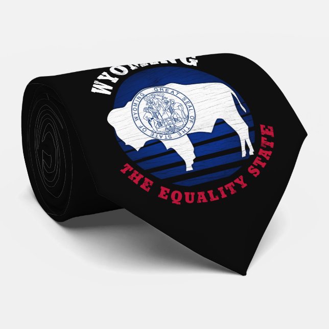 WYOMING EQUALITY STATE FLAG TIE (Rolled)