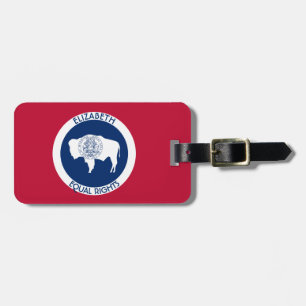 Wyoming Equality State Personalised Flag Luggage Tag