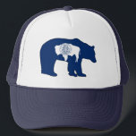 Wyoming Flag Bear Trucker Hat<br><div class="desc">The least populous state in the Union is also one of the most incredibly gorgeous and has lots of bears! Show your love for Wyoming!</div>