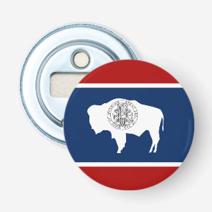 Wyoming flag bottle opener