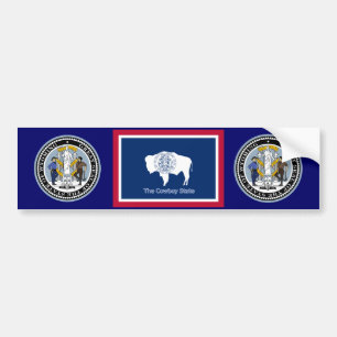 Wyoming Flag Bumper Sticker