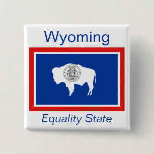 Wyoming Flag Button