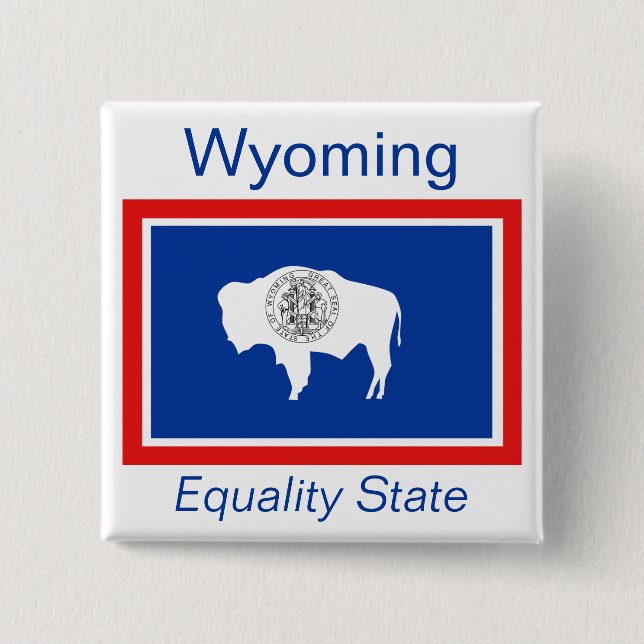 Wyoming Flag Button (Front)