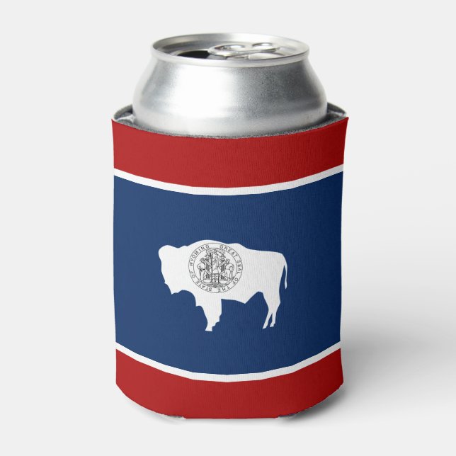 Wyoming flag can cooler (Can Front)