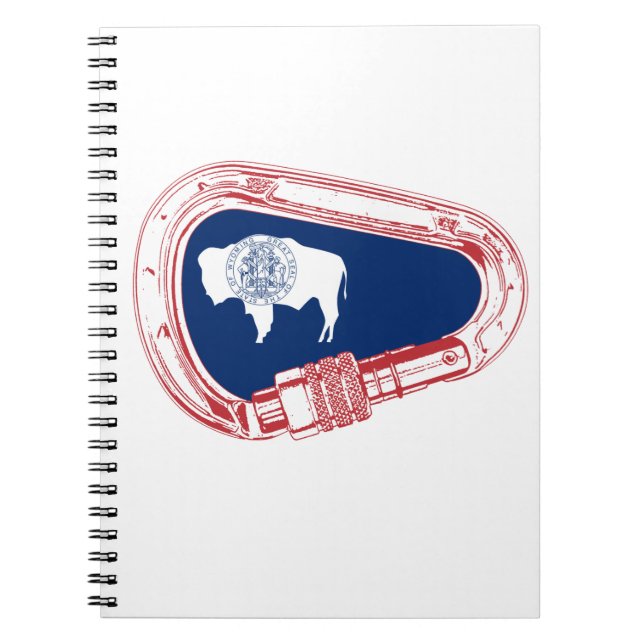 Wyoming Flag Climbing Carabiner Notebook (Front)