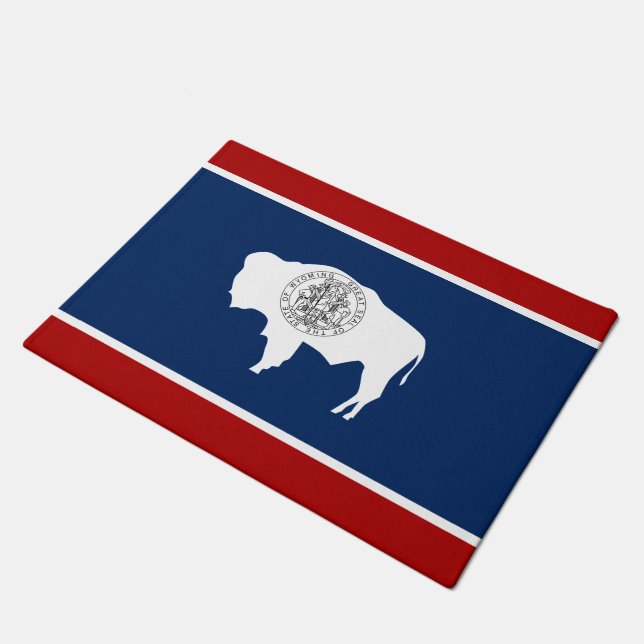 Wyoming flag doormat (Angled)
