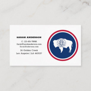 Wyoming Flag Elegant Business Cards / USA