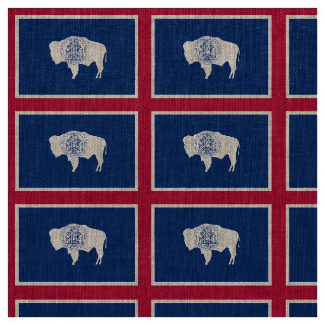 Wyoming Flag Fabric (Swatch)