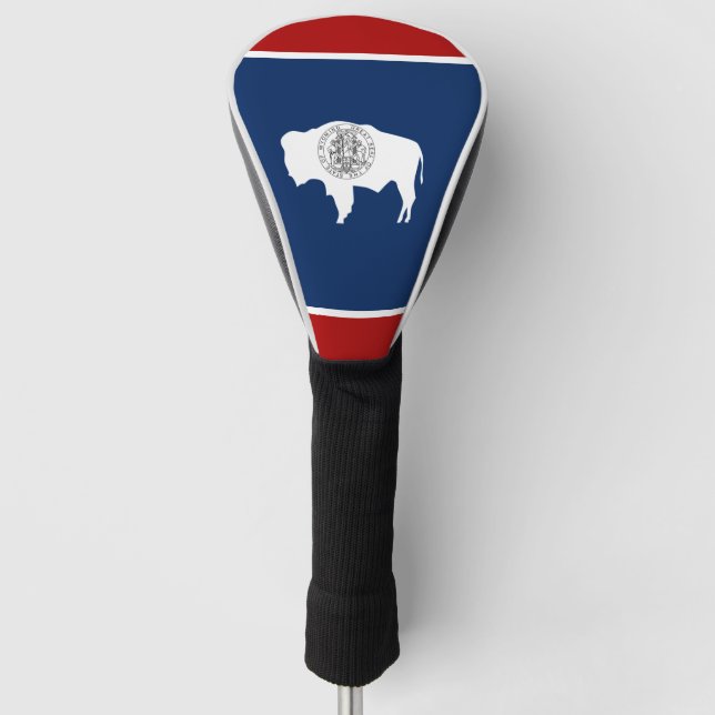 Wyoming flag golf head cover (Front)