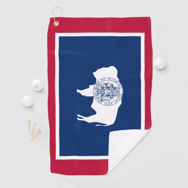 Wyoming Flag Golf Towel (InSitu)