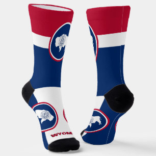 Wyoming Flag Patriotic, USA State Premium Socks