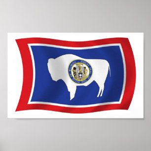 Wyoming Flag Poster Print