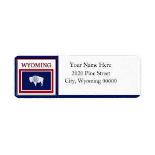 Wyoming Flag Return Address Label