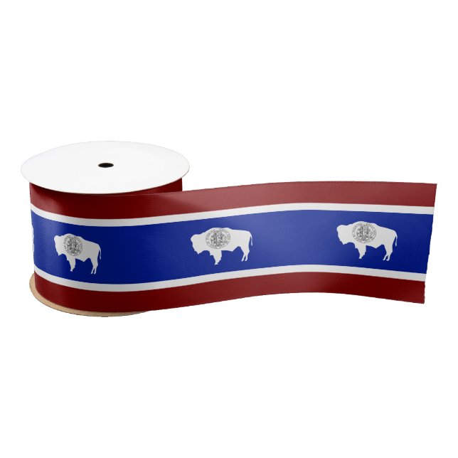 Wyoming flag satin ribbon (Spool)