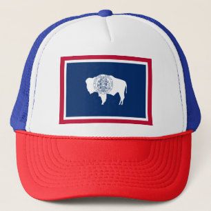 WYOMING FLAG TRUCKER HAT
