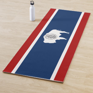 Wyoming flag yoga mat