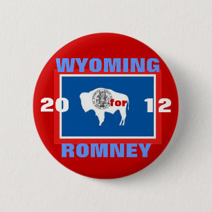Wyoming for Romney 2012 6 Cm Round Badge