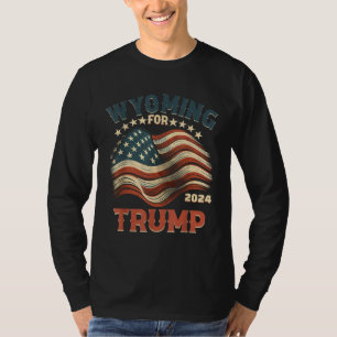 Wyoming for Trump 2024 usa flag T-Shirt