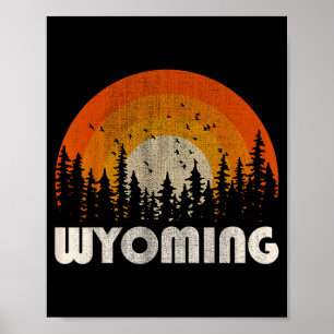 Wyoming - funny nature vintage hiking 60s 70s 80s poster