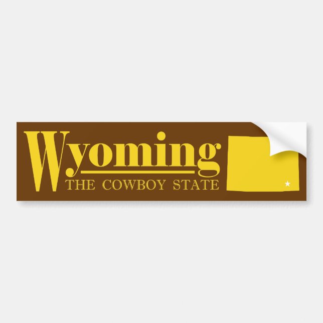 Wyoming Gold Bumper Sticker (Front)