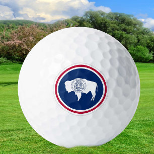 Wyoming Golf Balls, state Flag / Patriots Balls