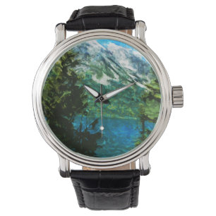 Wyoming Grand Teton Mountains Abstract Watch