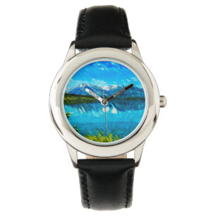 Wyoming Grand Teton Mountains Abstract Watch