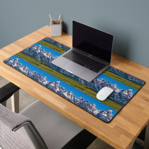 Wyoming Grand Teton Mountains - Alpine Meadow Desk Mat