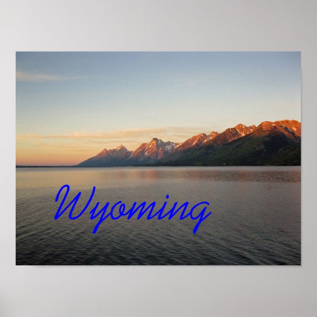 Wyoming Grand Teton Mountains Poster (Front)