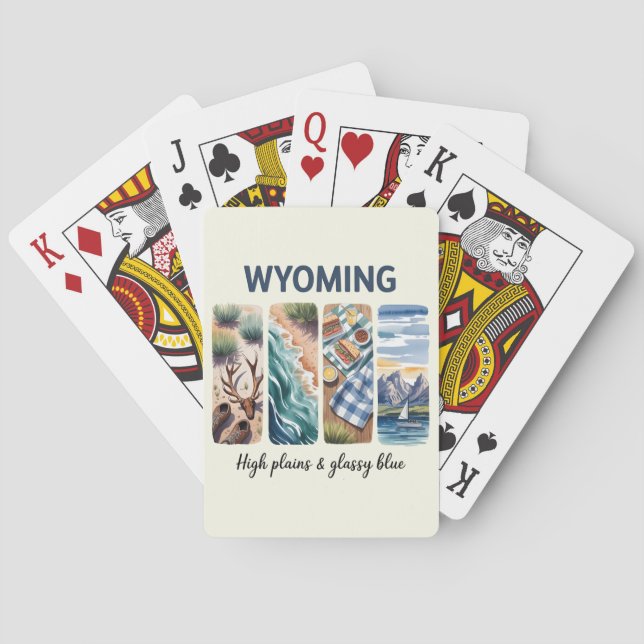 Wyoming High Plains & Glassy Blue Playing Cards (Back)