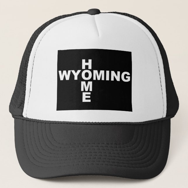 Wyoming Home Away From State Ball Cap Hat (Front)