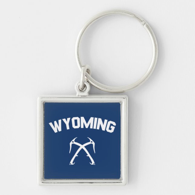 Wyoming Ice Climbing Key Ring (Front)