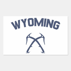 Wyoming Ice Climbing Rectangular Sticker