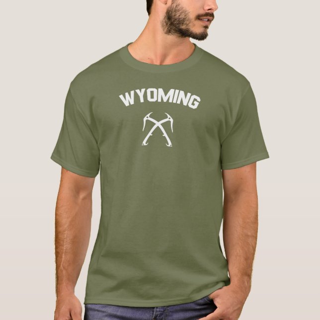 Wyoming Ice Climbing T-Shirt (Front)