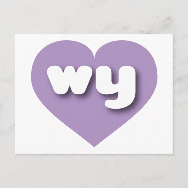 Wyoming lavender heart - I love wy Postcard (Front)
