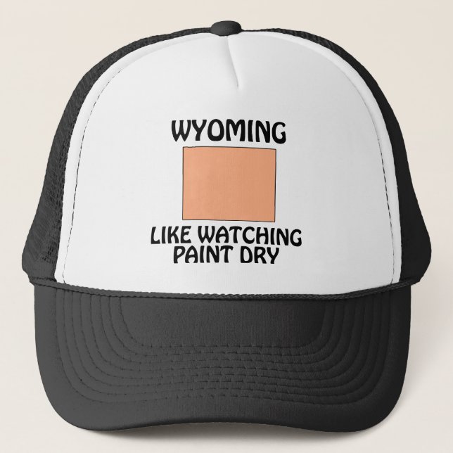 Wyoming - Like Watching Paint Dry Trucker Hat (Front)